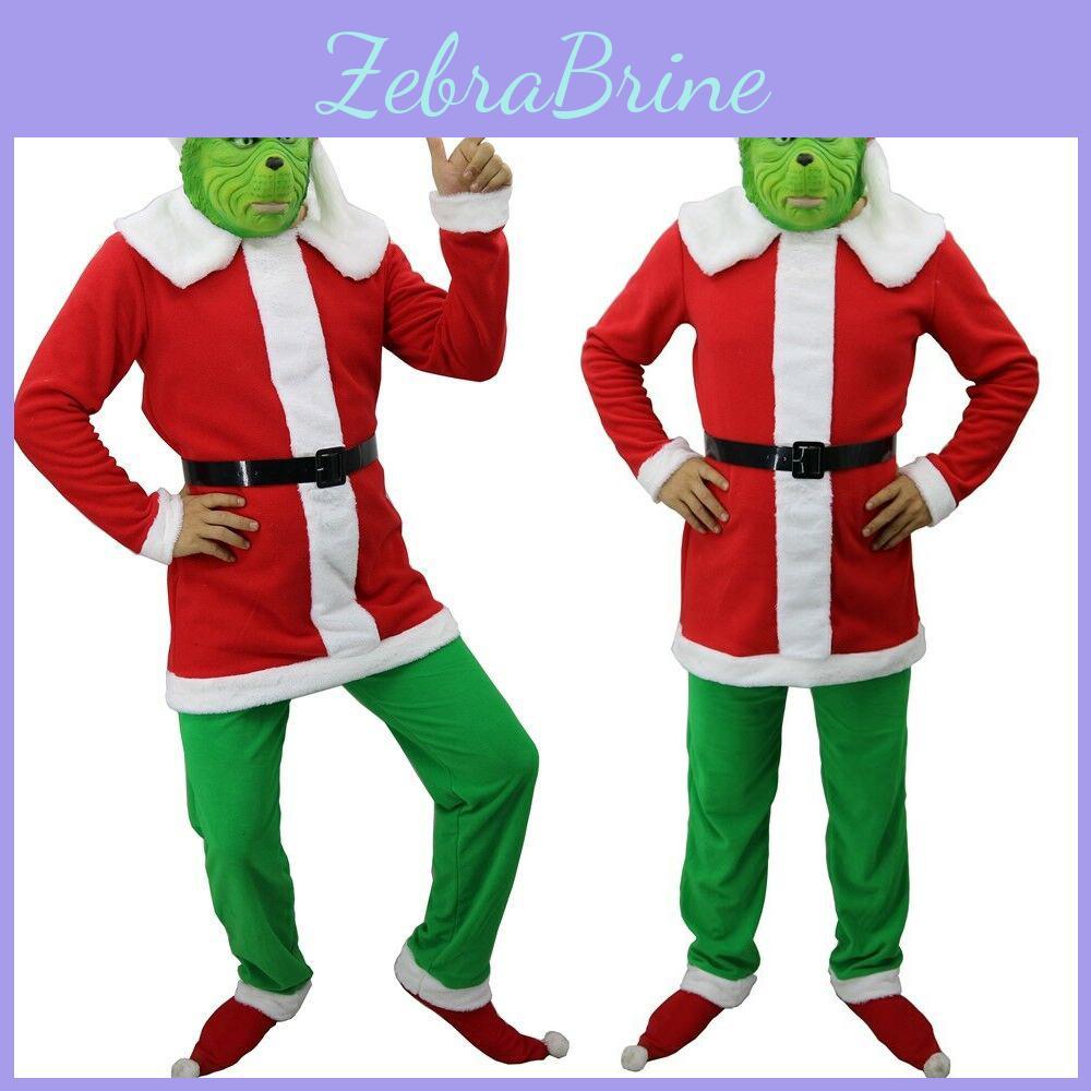 Unisex Grinch Adult Costume Suit For Memorable How The Grinch Stole Christmas Cosplay