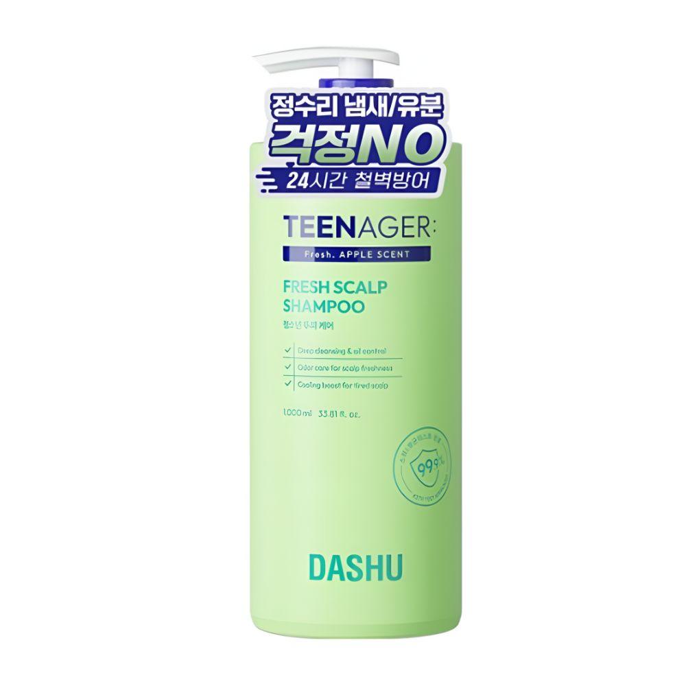 DASHU Daily Teenager Fresh Scalp Care Shampoo 1L Sebum Control Cooling Deep Cleansing Shampoo