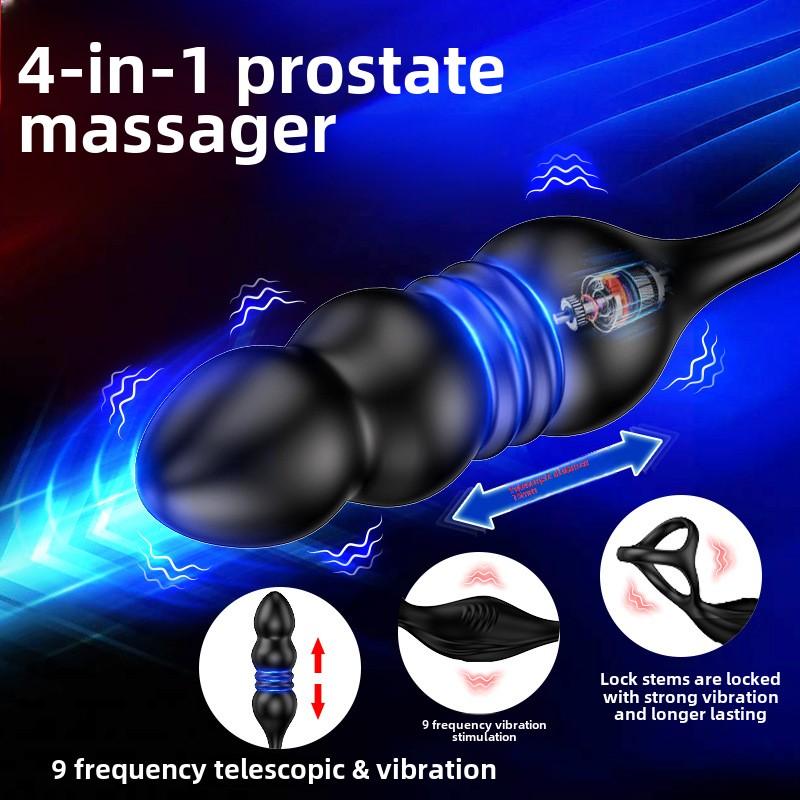 Second Generation Vibrating Ring Wireless Remote Control Vestibular Pull Beads Retractable Anal Plugs for Men and Women Erotic Sex Toys