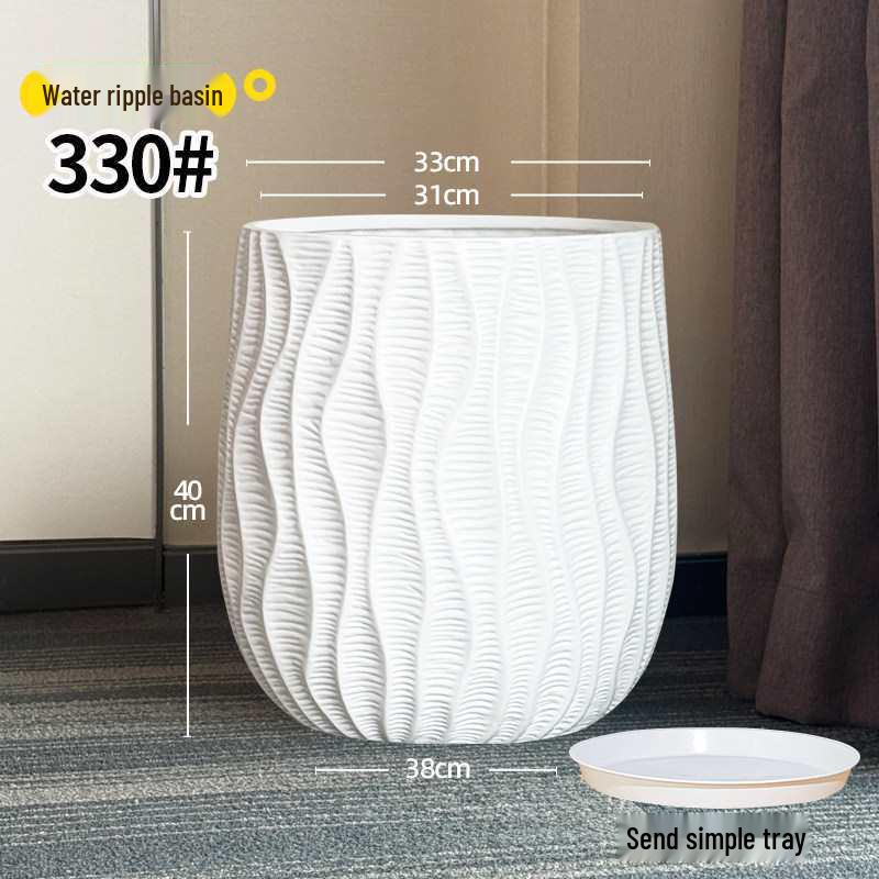 Large Caliber Resin Flower Pot for Monstera Deliciosa - Durable, Thickened Design with a Luxurious Touch
