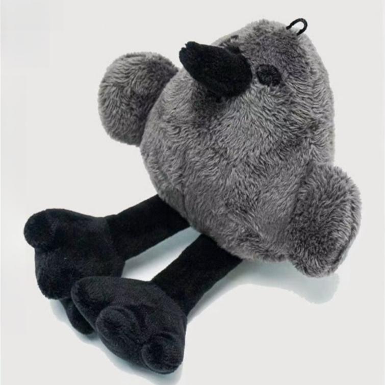New Grey Regret Bird Plush Toy Super Soft Stuffed Animal Cute Kawaii Pendant Fluffy Collectible Gift for Kids Adults Home Decor