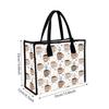 Cute Coffee Cup Print Tote Bag Casual Daily Shopping Portable Canvas Shoulder Bag