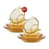 VISIONS 12-Piece Heat-Resistant Amber Glass Dinnerware Set