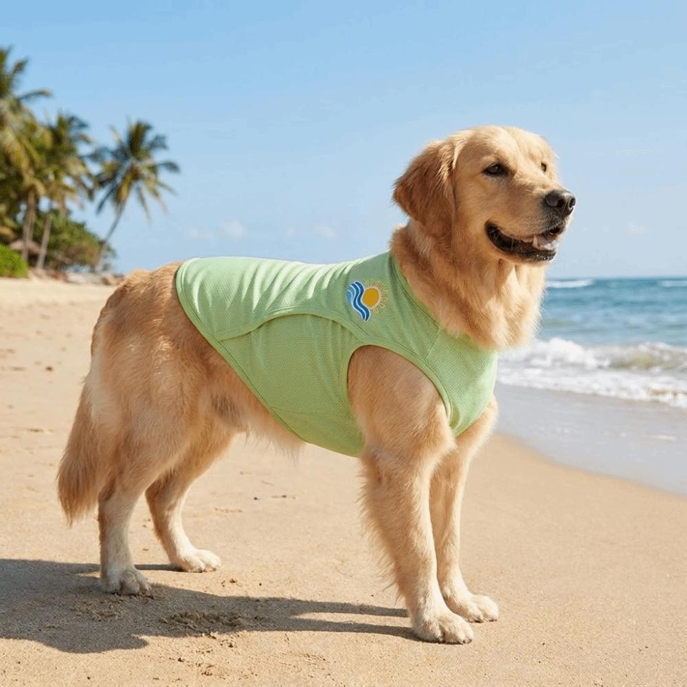 Breathable Dog Tank Top Sleeveless Pet Summer Clothes Pet Cool Clothes Dog Cooling Vest Beach