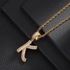 26 English Letters Pendant Necklace Copper Inlaid Zircon Versatile Jewelry Necklace