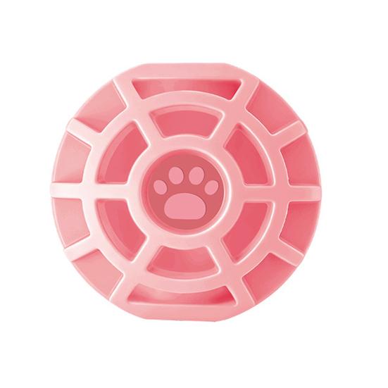 

Pet Toy Silicone Ball Shape Bite-Resistant Puppy Chew Toy Relieves Boredom Grid Texture Teeth Cleaning Toy рожевий