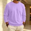 Heren Sweatshirt met Voering en Ronde Hals Casual Kleur Pullover