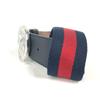 GUCCI 411924 GG interlocking G Belt Accessories belt Leather/Canvas Navy/Red