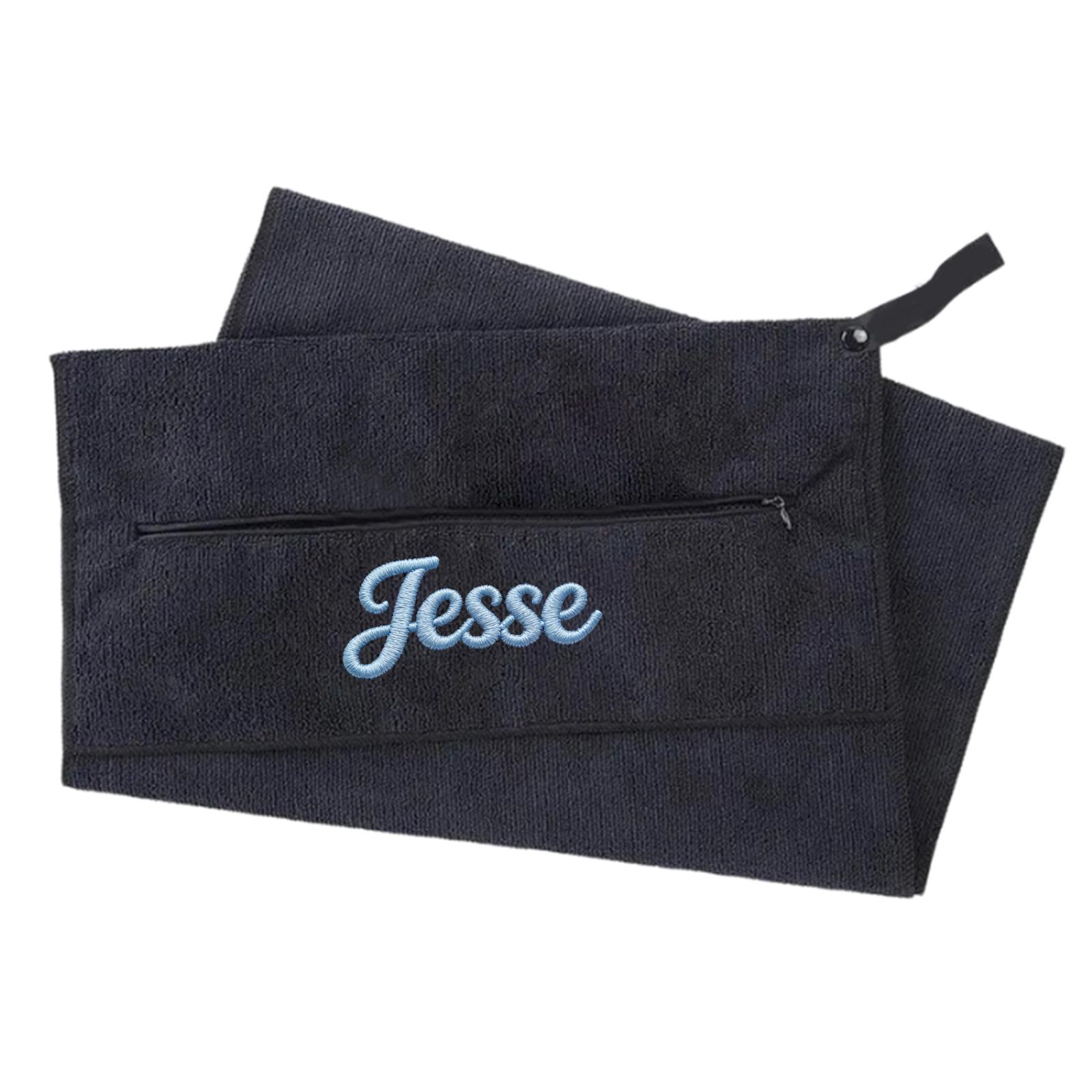 

Personalized Sports Towels With Zippers And Cloth Pockets, Suitable For Gyms And Preventing Dirt From Getting In The Way. S чёрный