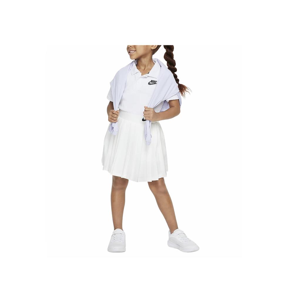 Nike Jelly Solid Color Comfortable Versatile Casual Skirt Kids skirts White FQ0612-100