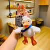 PP Cotton Glasses Duck Plush Keychain Fluffy Plush Doll Pendant Yellow Duck Plush Keyring  Unisex