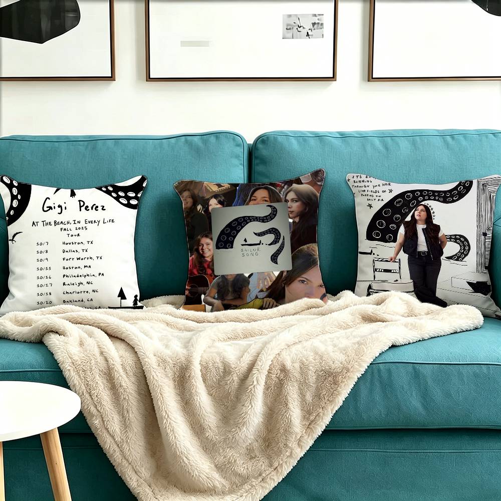 G-Gigi PerezS RAPPER Square Double-Sided printed Pillow Case Bedroom Bedside Pillow Sofa Cushion Cover