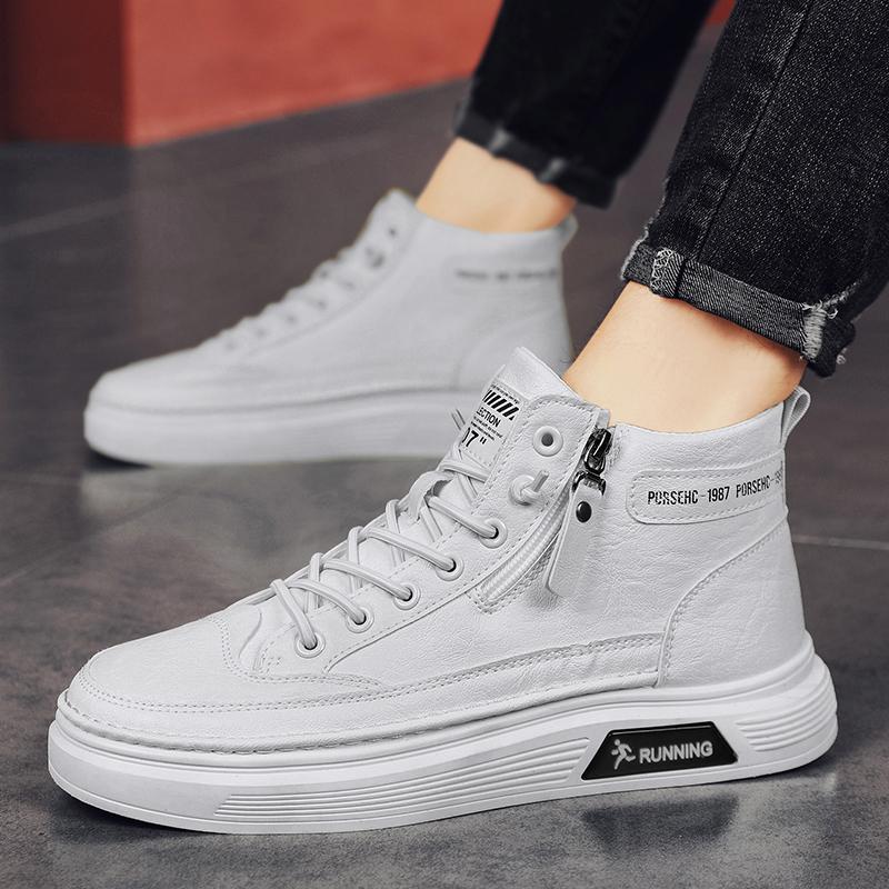 Ny mote Høst Og Vinter Høytopp for menn Martin Boots Studenter Mann Gutter Trending Soft Sole Arbeidssko Arbeidsbeskyttelse Martin Sneakers