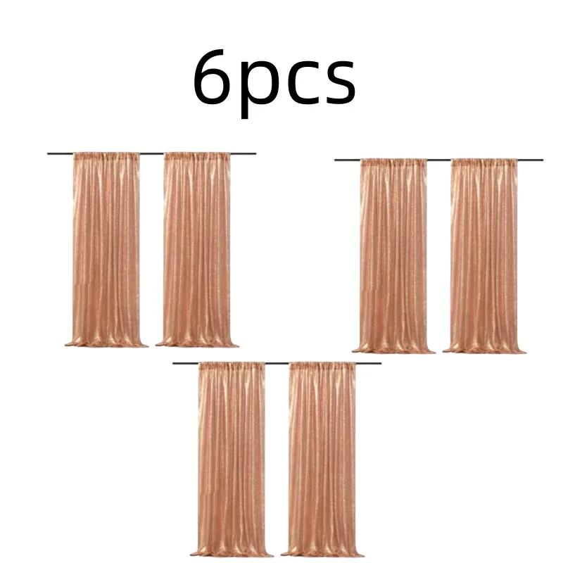 Gold/Silvery Sequin Backdrop Curtains, 2 Panels - 2FTx8FT Sequin Curtains for Party Wedding Sequence Backdrop Stage Decorations