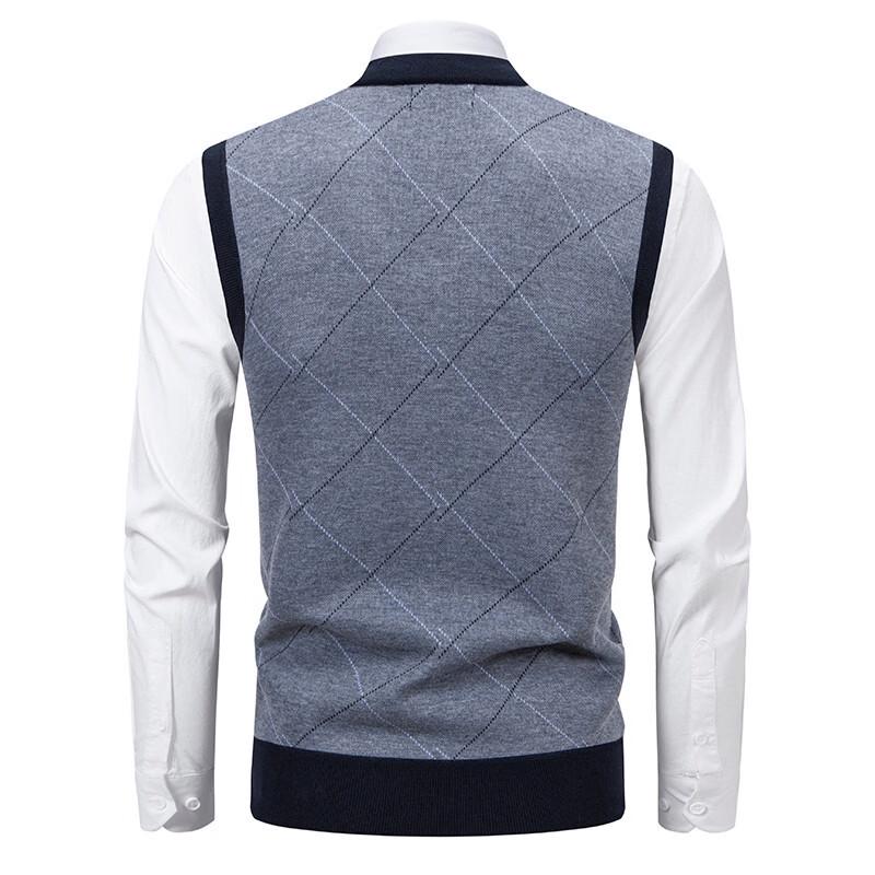 ROMON Men's Casual Knitted Sweater Vest
