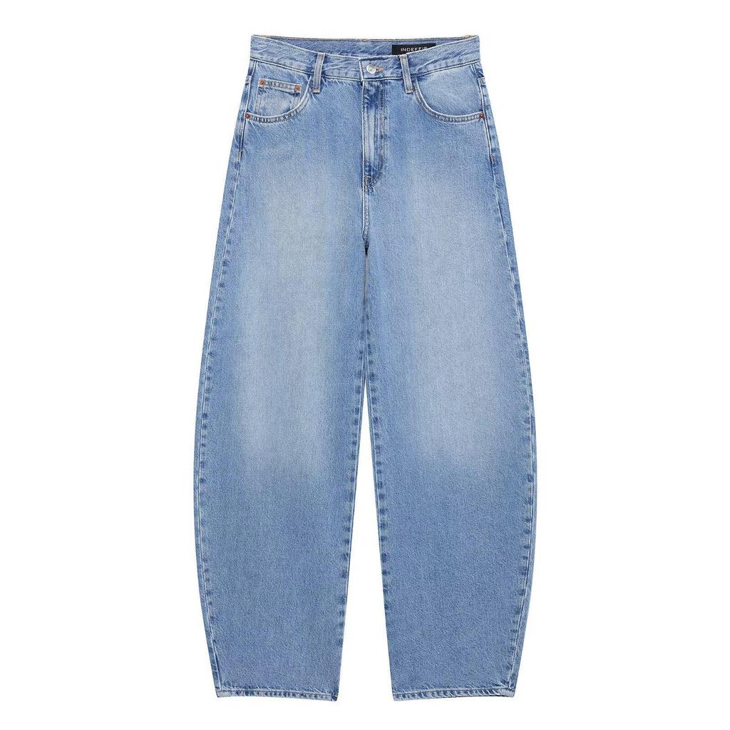 Spring 2025 Women's European & American Style High Waist Tapered Leg Curved Silhouette Jeans