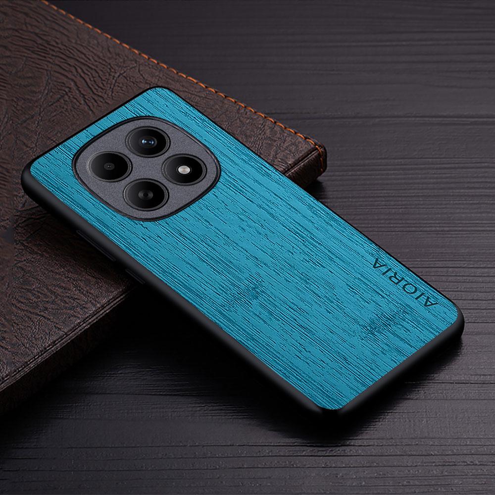 

Чохол для Xiaomi Redmi Note 15 14 Pro Plus 4G 5G funda Пряма текстура дерева Поліуретанова шкіра Чохол для телефону для redmi note 15 pro Redmi Note 14 4G (Global) ціан