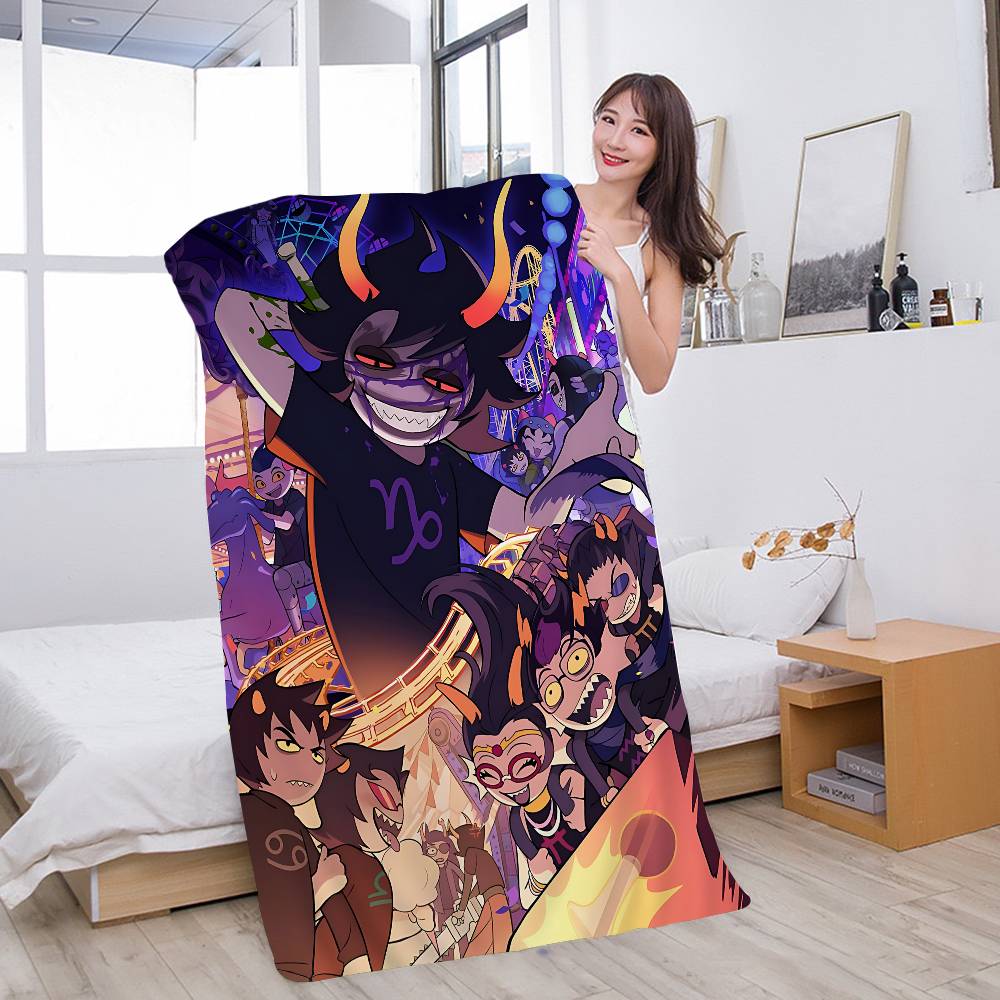 Popular Internet Anime H-Homestuck Microfiber Blanket Quick Drying Beach Towels Oversized Printing Super Absorbent Towel Blanket