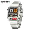 Sanda Waterproof Multifunctional Sports Watch with Temperature Alarm & Fashionable Design
