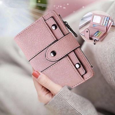 Women's Short Coin Purse: Japanese & Korean Style Multi-function Card Holder with Buckle