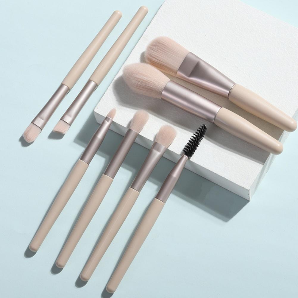 8 Piece For Mini Makeup Brush Set for Beginners and Travel Makeup Kit