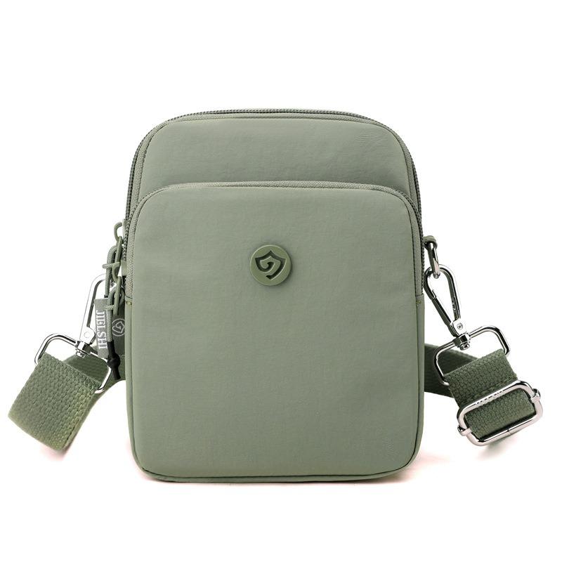 Casual Messenger Bag Women's Solid Color Vertical Small Bag Nylon Cloth New Fashion Mother Shoulder Bag Multi-layer Small Square Bag