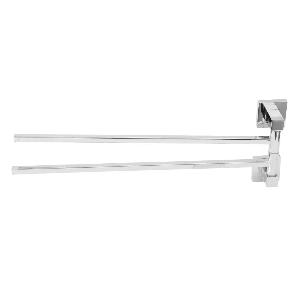 Stainless Steel Towel Rack Bar 180 Degrees  Rotatable Towel Bathrobe Hanger Holder for Bathroom2 Rods