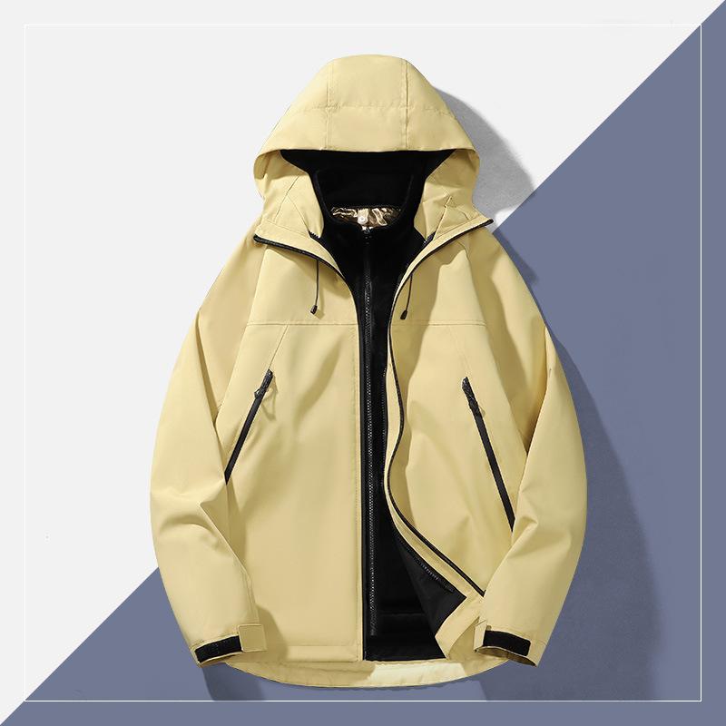 Jacket Men's and Women's Waterproof Graphene Fleece Removable Three-in-one Windproof Outdoor Mountaineering Jacket