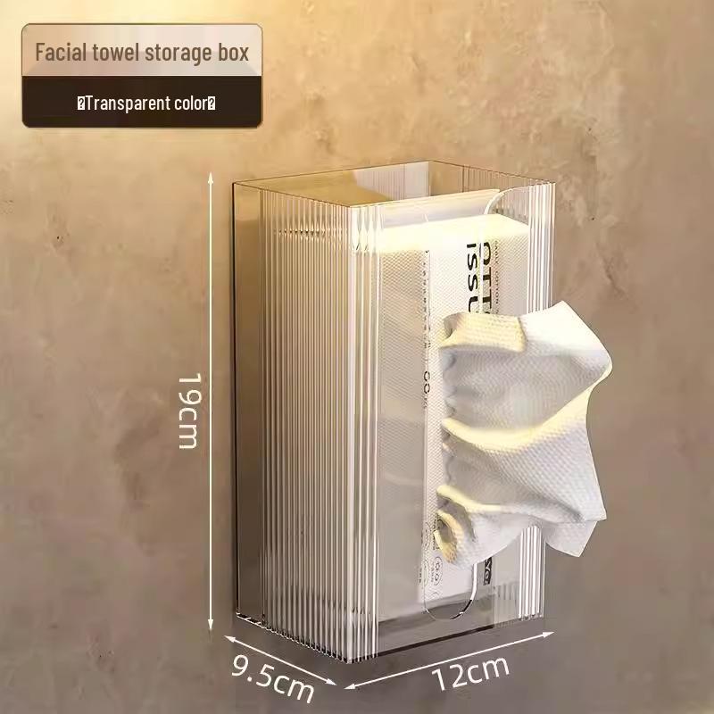 Nordic Style Wall-Mounted Tissue Storage Box for Bathroom