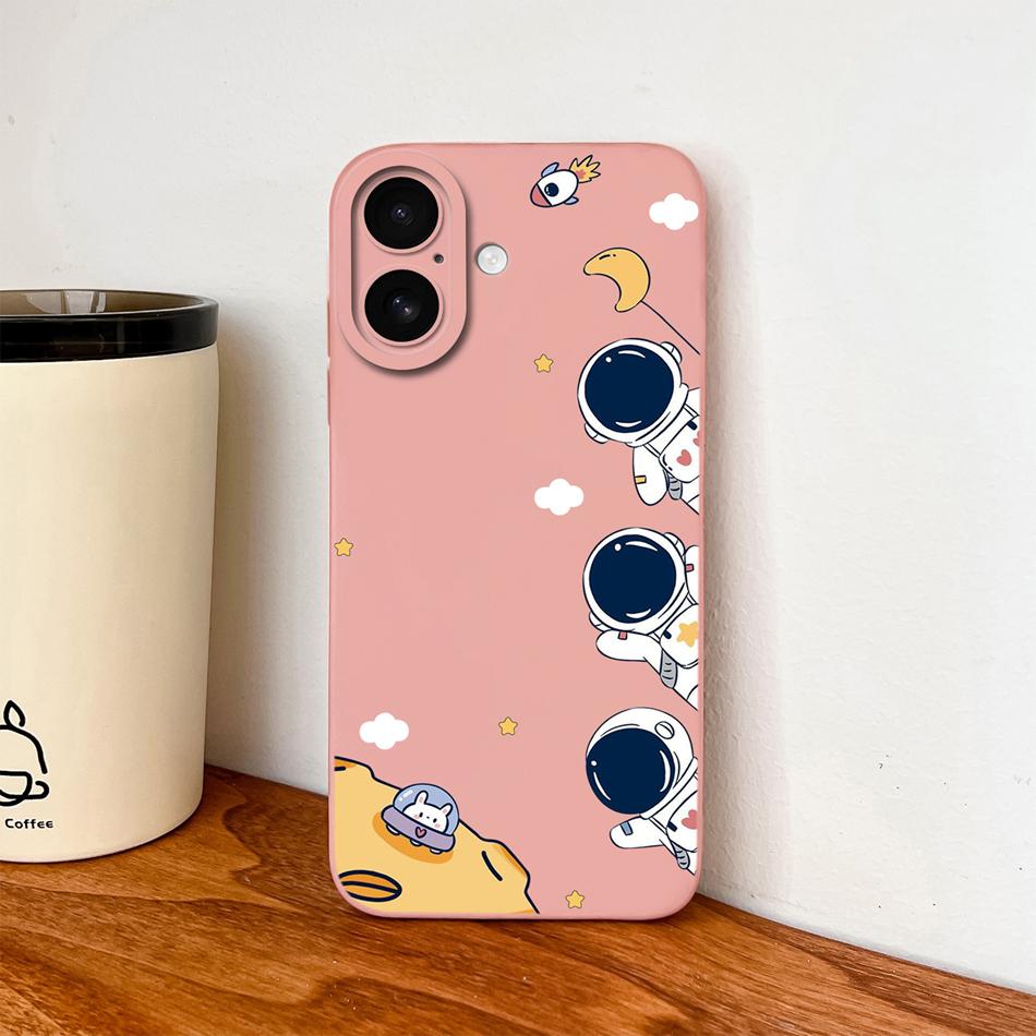 For iPhone 17 Pro Max / iPhone Air Phone Case Lovely Cartoon Liquid Silicone Full Coverage Anti Drop Bumper For iPhone17 Fundas