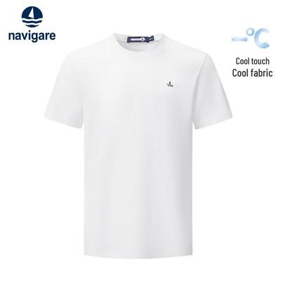 Herren Cool-Touch Unifarbenes Kurzarm-T-Shirt