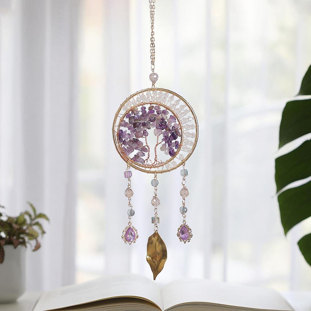 Tree of Life agate sheet crystal handmade Tree of Life handicraft crystal pendant
