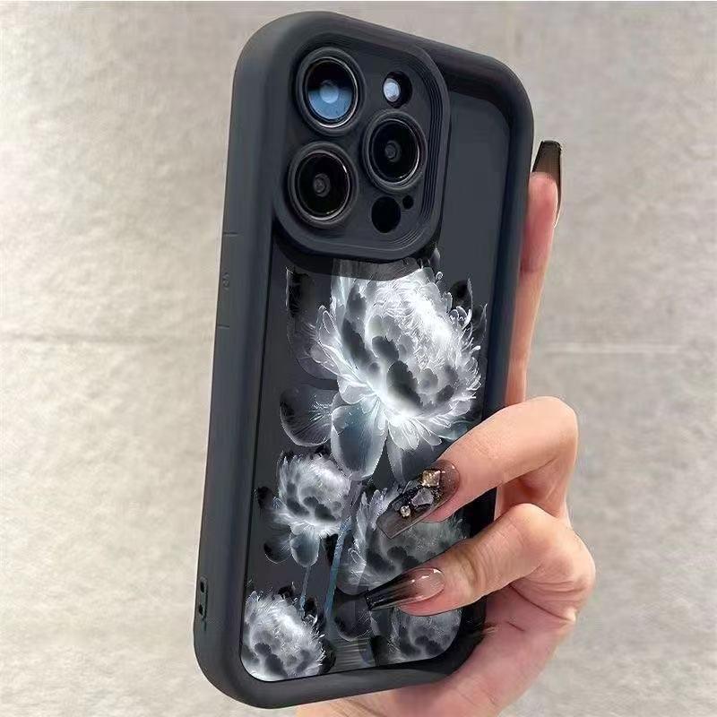 iPhone 17 Pro Max Cross-Border Lotus Phone Case, Compatible with iPhone 13/14 Pro and 12.