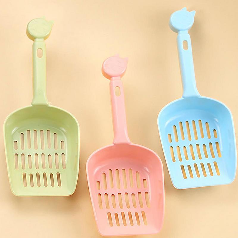 Cat Scooper For Litter Box Cute Thickened Hollow Litter Scoop Poop Sifting Ergonomic Sifter For Homes Pet Stores Living Rooms