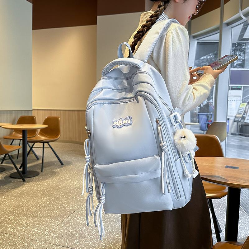 Schoolbag new ins trendy and versatile primary school students fourth to sixth grade middle and high school students large-capacity travel backpack