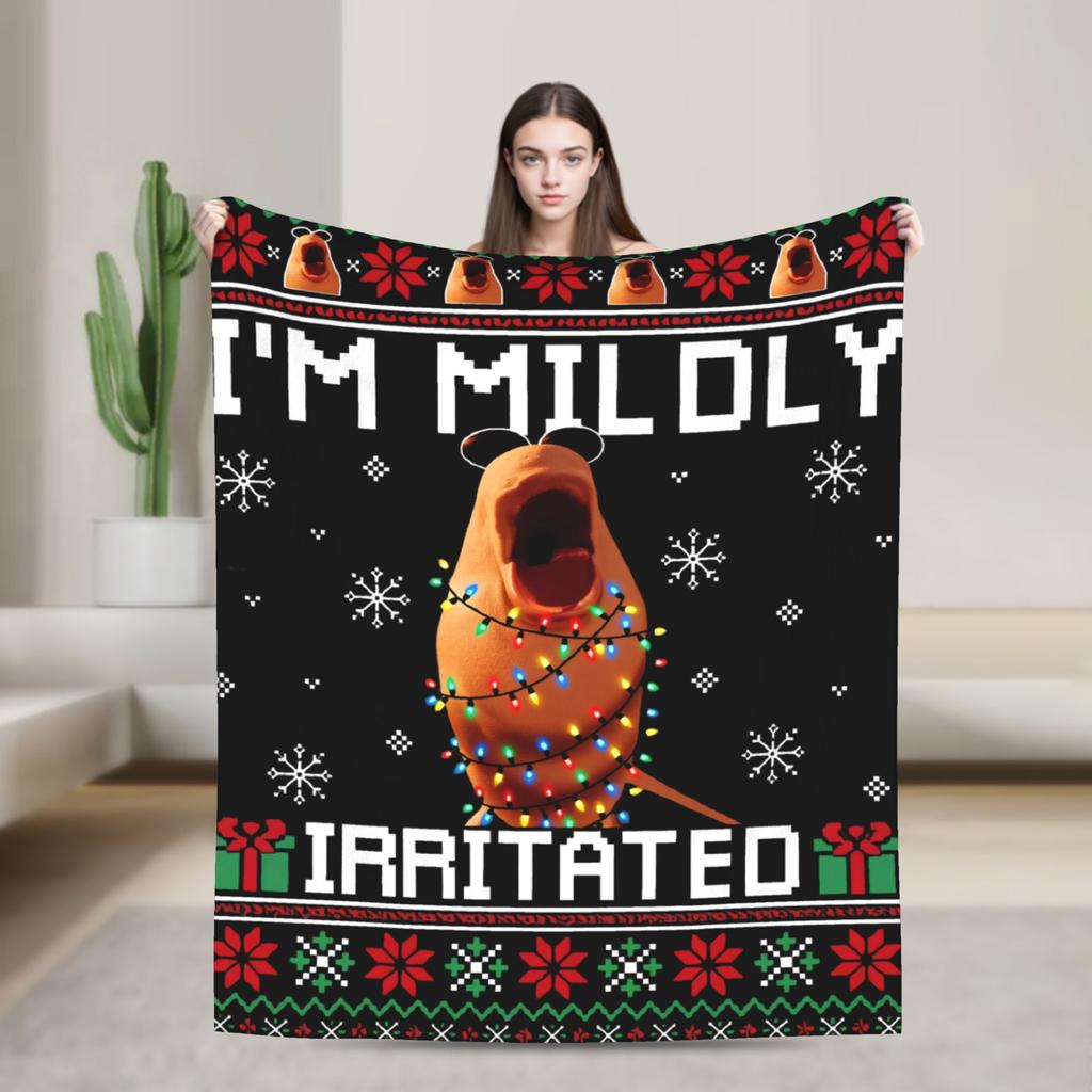 Marcus The Worm Funny Meme Robert Help Blanket Flannel Vintage Soft Throw Blanket for Home Summer
