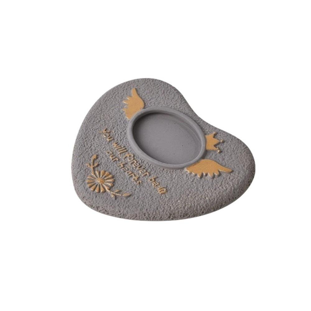 Cement Dog Tombstone Heart Cat Grave Marker Pet Loss Gift Pet Memorial Stone Garden