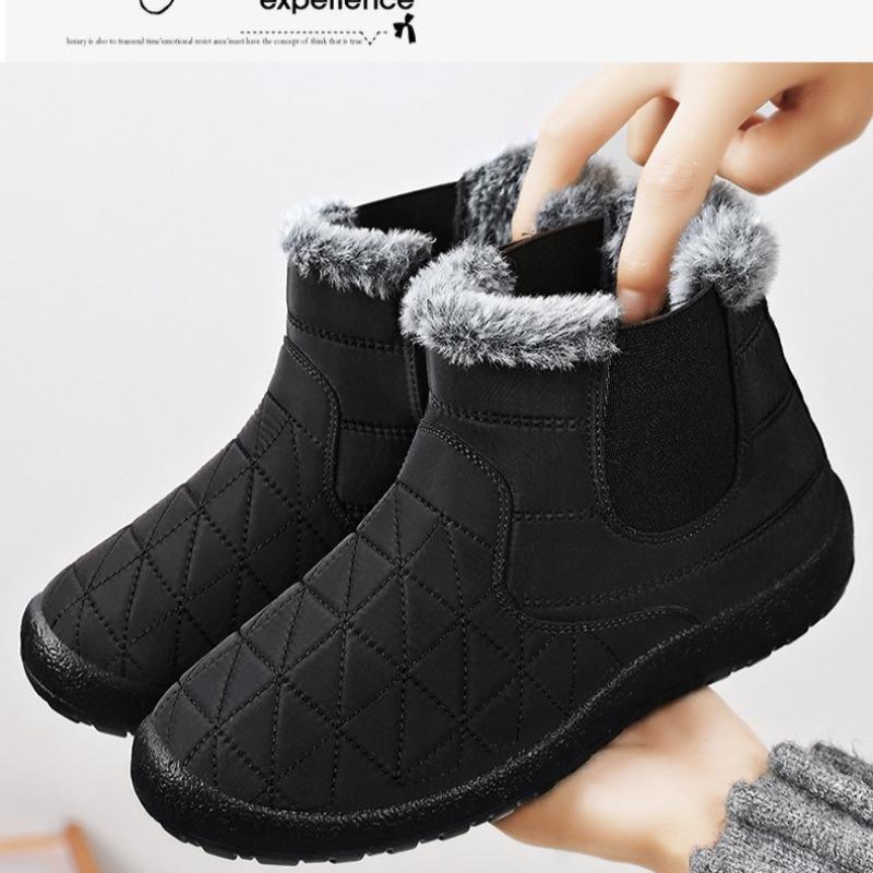 Winter Shoes for Women Outdoor Non Slip Snow Boot Fashion High-top Cotton Shoes Plush Warm Ankle Boots for Women Fur Winter Boot