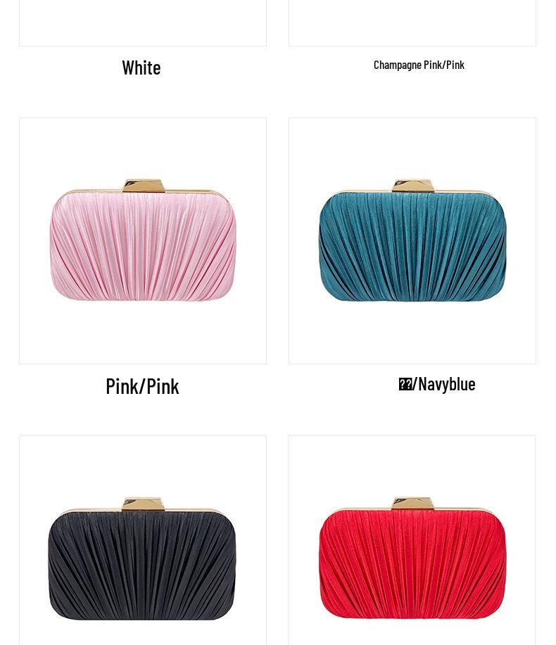 Elegante Borsa a Spalla Pieghettata in Finta Seta - Pochette Clutch di Alta Gamma