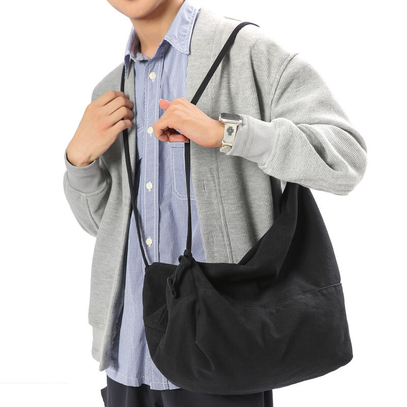 Vintage Canvas Large Capacity Crossbody Bag Men's Lightweight Shoulder Bag Women's Sports Bag