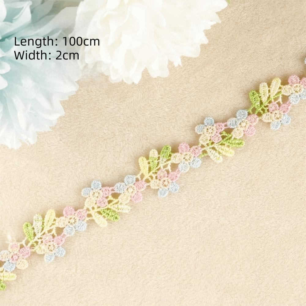 Embroidered Flower Lace Flower Ribbons Wedding Dress Sewing Sewing Materials Embroidered Ribbon DIY Clothes Multicoloured