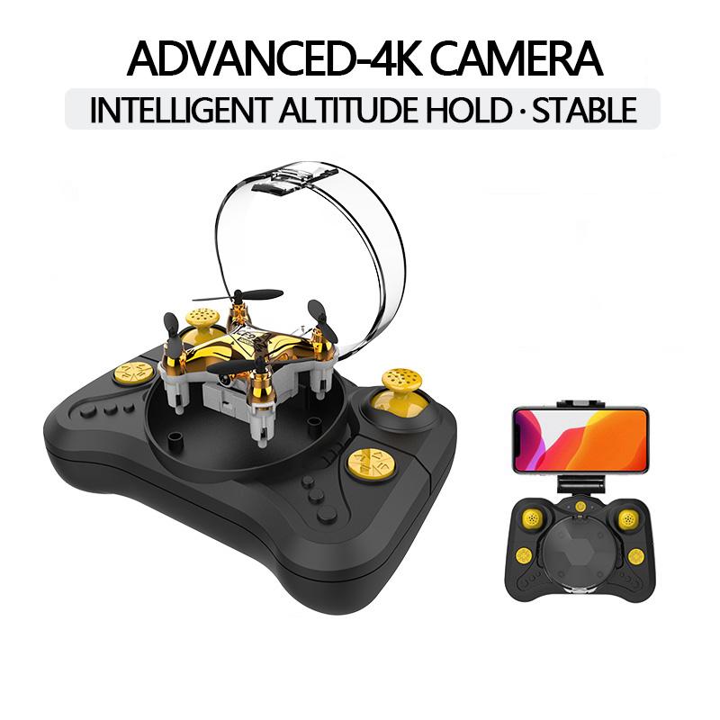 New K01 Mini Drone 4K Aircrat Aerial Camera Movie Quality Photography connect to VR Remote Control Aircraft 360° roll Aircraft Helicopter Kid Toy Gift
