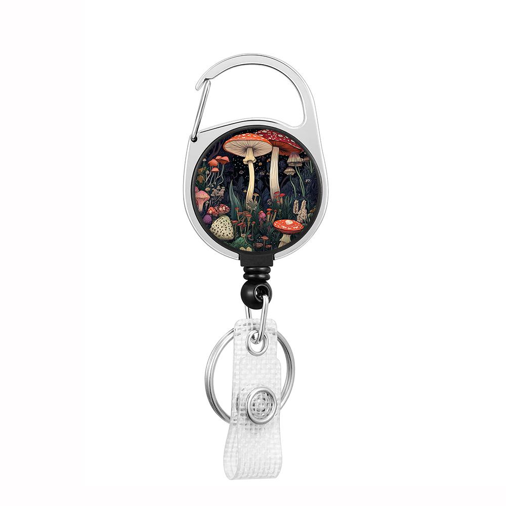 Plant Flowers Clip Lanyards ID Badge Holder Porta Credencial Lanyards Keychain Badge Reel Nurse Retractable Wholesale