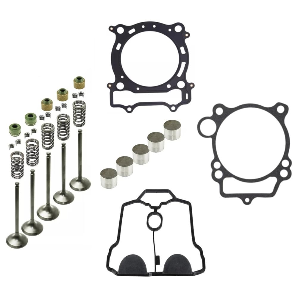 JIK Cylinder Head Valve Top End Gasket Kit for Yamaha YFZ450 YFZ450V Bill Ballance Special Edition Exhaust Intake Valves
