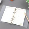 A6 A5 Six-hole B5 Nine-hole Notebook Loose Leaf Ring Binder Folder Transparent Twill Pp Binder Cover WJJ01