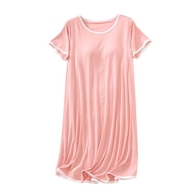 Women Loose Casual Nightdress Short Sleeve Dress
