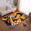 Martial Artist Portrait with Bold Colors Non-slip rug suitable for living room and bedroom sofas sofas.