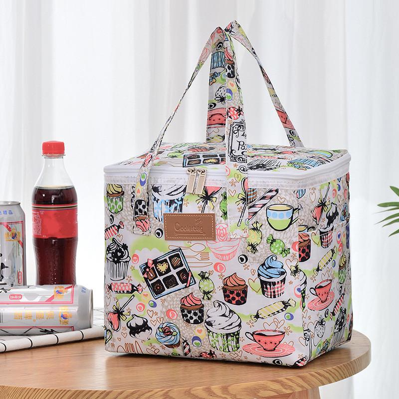 

Spacious Capacity Insulated Lunch Box Bag Oxford Cloth Moisture-Proof Easy to Carry Picnic Bento Thermal Cooler Bags Food S Practical Use