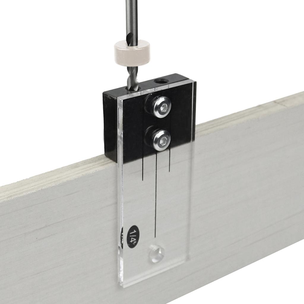 Hardened Steel and Acrylic Dowel Drilling Jig Easy-to-Use Hole Locator for Woodworking1/4"Pocket Hole Jig Kit