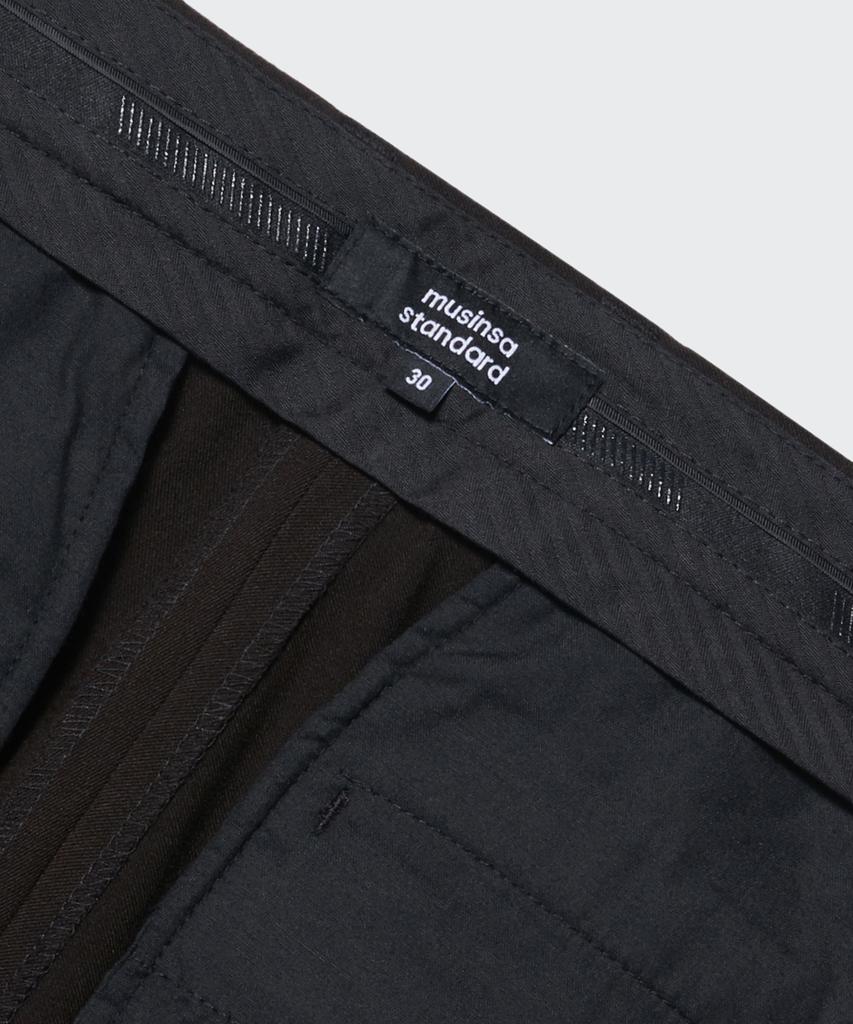 MUSINSA STANDARD Three-Puck Semi-Balloon Slacks [Dark Brown]